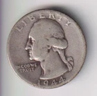 1944-P WASHINGTON QUARTER 25¢ PHILADELPHIA 90% SILVER COIN UNITED STATES MINT