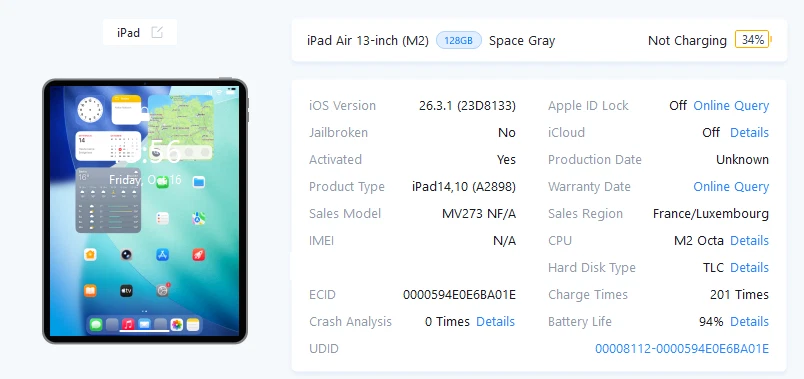 Apple iPad Air 13-inch (M2) · 128GB · Wi-Fi, Foto 2 von 5