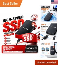 High Speed External Hard Drive 1TB Portable SSD USB3.0 Type C 2TB Mobile