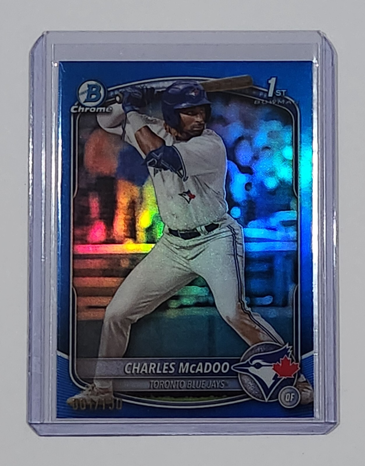 2025 Bowman CHARLES MCADOO 1st Chrome Prospect Blue Refractor #'d /150 #BCP-150