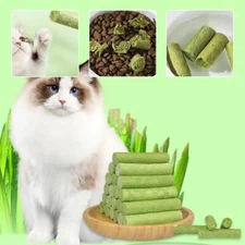 Cat Grass Teeth Grinding Stick Snack Hairball Cat Teeth Cleaning Grass Stick|U.S