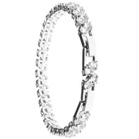 18k White Gold Plated Bracelet With Crystal Design By Matashi on sale 18k White Gold Plated Bracelet With Crystal Design By Matashi on sale
