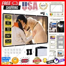 Easy-Install 150-Inch Foldable Movie Screen - 4K Clear Quality for Entertainment