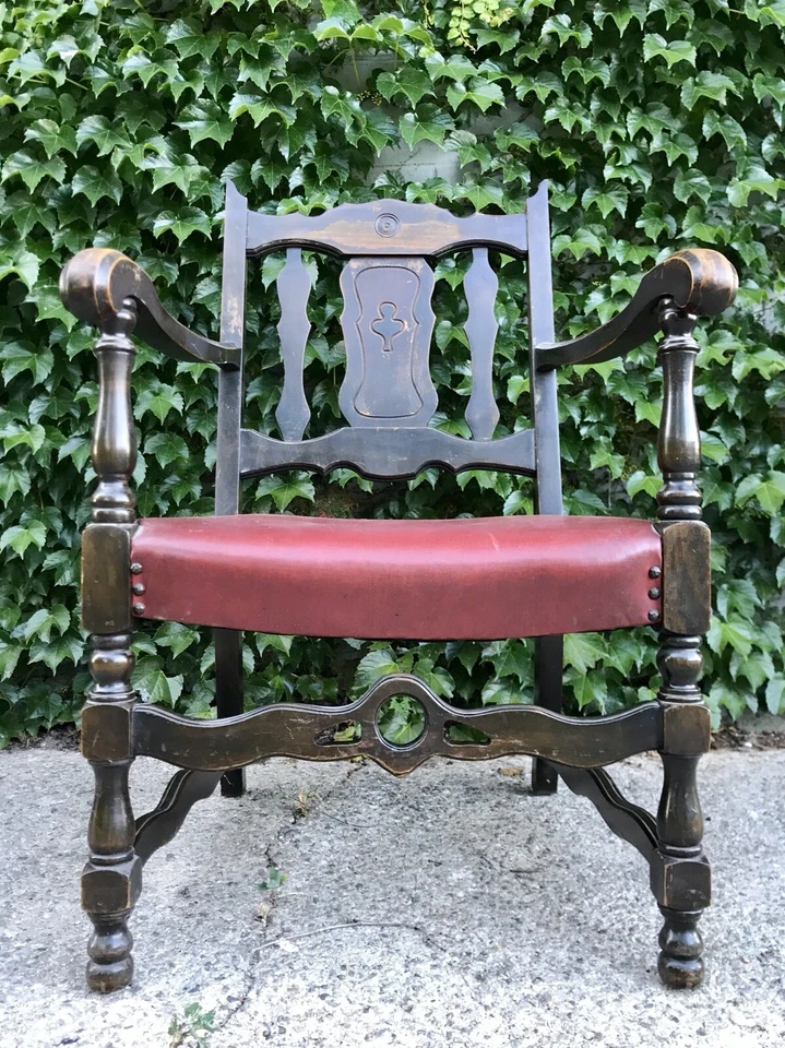 ANTIQUE VINTAGE VICTORIAN AMERICAN GOTHIC CARVED CHAIRS DINING ART DECO NOUVEAU - Image 4 of 4