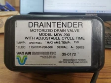 VAN AIR SYSTEMS MDV-200 Draintender Motorized Drain Valve (VR1)