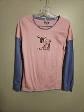 Lazy One Womens Pajama Long Sleeve - I Don't Do Mornings Size Small