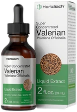 Valerian Root Liquid Extract | 2 fl oz | Alcohol Free | Vegetarian | by Horbaach