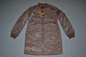 Authentic Alpha Industries Womens Ma 1 Long Bomber Mauve All Sizes New Ebay