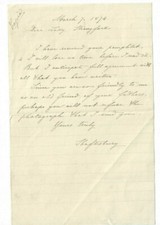 Lord Shaftesbury Signed Letter 1874 / Autographed 