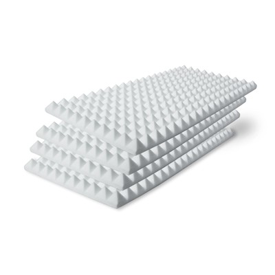 Music Store Pyramis Absorber 50mm Basotect Set Weiß Selbstklebend 100x50x50mm