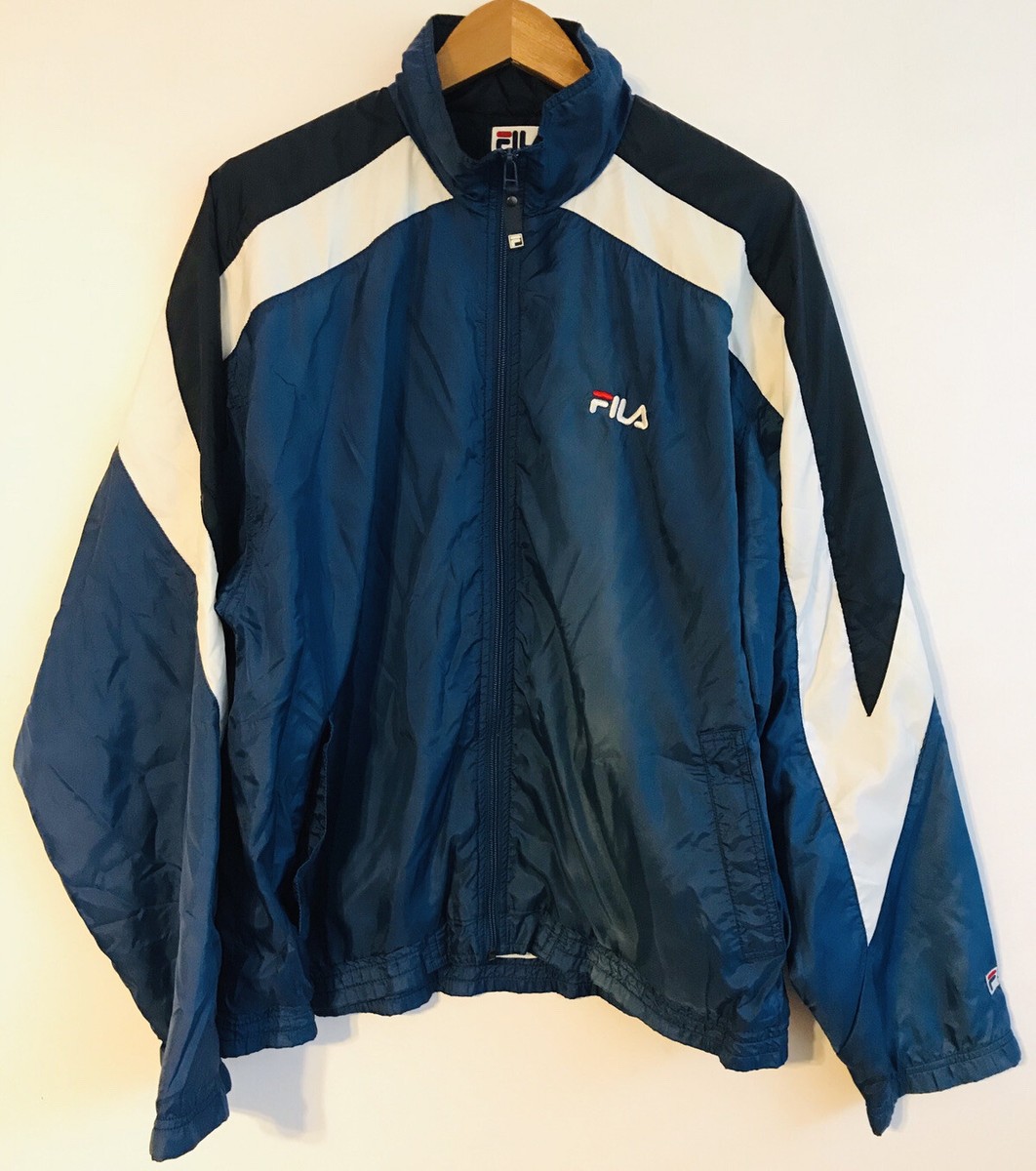 Fila Vintage 90's Blue White Full Zip Men's Large Jacket | eBay Fila Vintage 90's Blue White Full Zip Men's Large Jacket | eBay