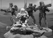 Star Wars Legion Republic Clone Commandos Expansion (Proxy Models) 3d Printed
