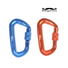 2PCS Auto Locking Carabiner Clips Heavy Duty 12 KN for Climbing Hikin