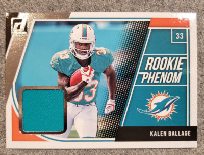2018 Donruss Rookie Phenom Football Relic #30 Kalen Ballage Miami