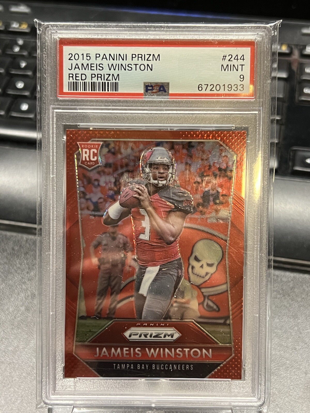 2015 Panini Prizm Jameis Winston Red Prizm #244 PSA 9