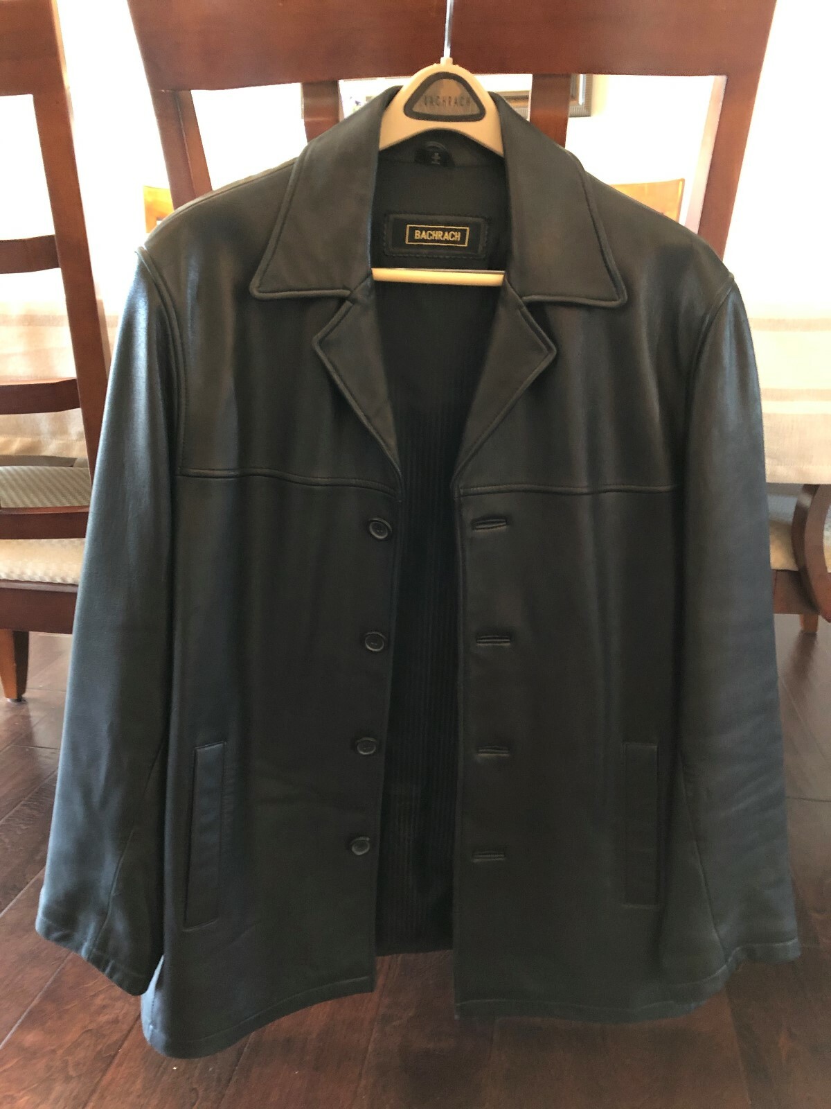 Bachrach Black Leather Jacket | eBay