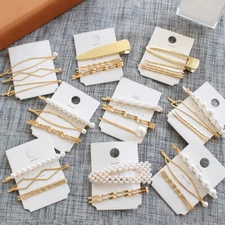 Pearl Alloy Hair Clips Glossy Duckbill Clip BB Clip Styling Tool Fashion