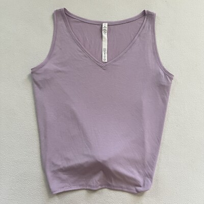 Lululemon Women Heathered Lilac Quartz Watch Me Flip Tank Shark Bite Tie Top 10