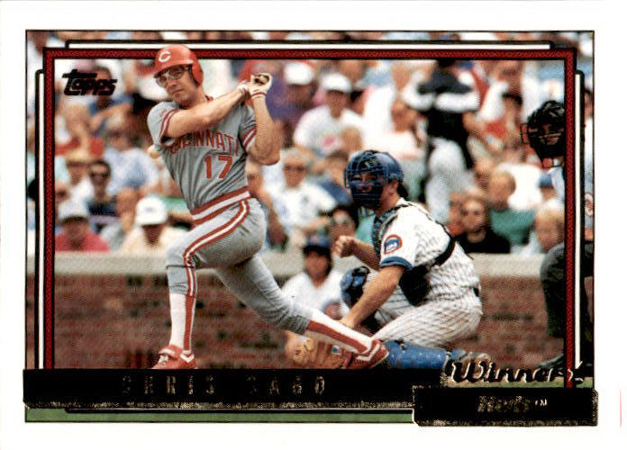 1992 Topps Gold Winners #485b Chris Sabo print code F*  Cincinnati Reds