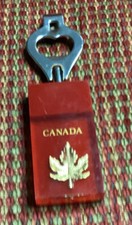 Vintage Lucite Bottle  Opener Canada Souvenir Maple Leaf