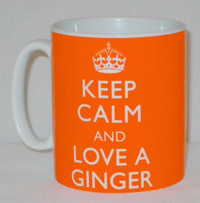 Keep Calm And Love A Ginger Tasse personalisierbar lustig rothaarig rothaarig Kopf Geschenk