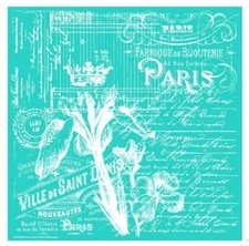 NEW “Paris Pattern” Chalk Couture Chalk Transfer Stencil Size D RETIRED