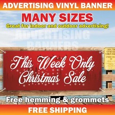 This Week Only Christmas Sale Advertising Banner Vinyl Mesh Sign Merry Xmas