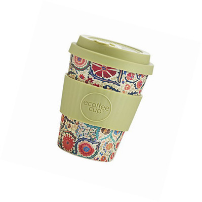Papafranco Eco Friendly Ecoffee Cup 12oz Reusable Bamboo Fibre Travel Mug