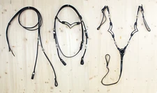 Bridle Western Leather Ornate Complete Reins And Pectoral