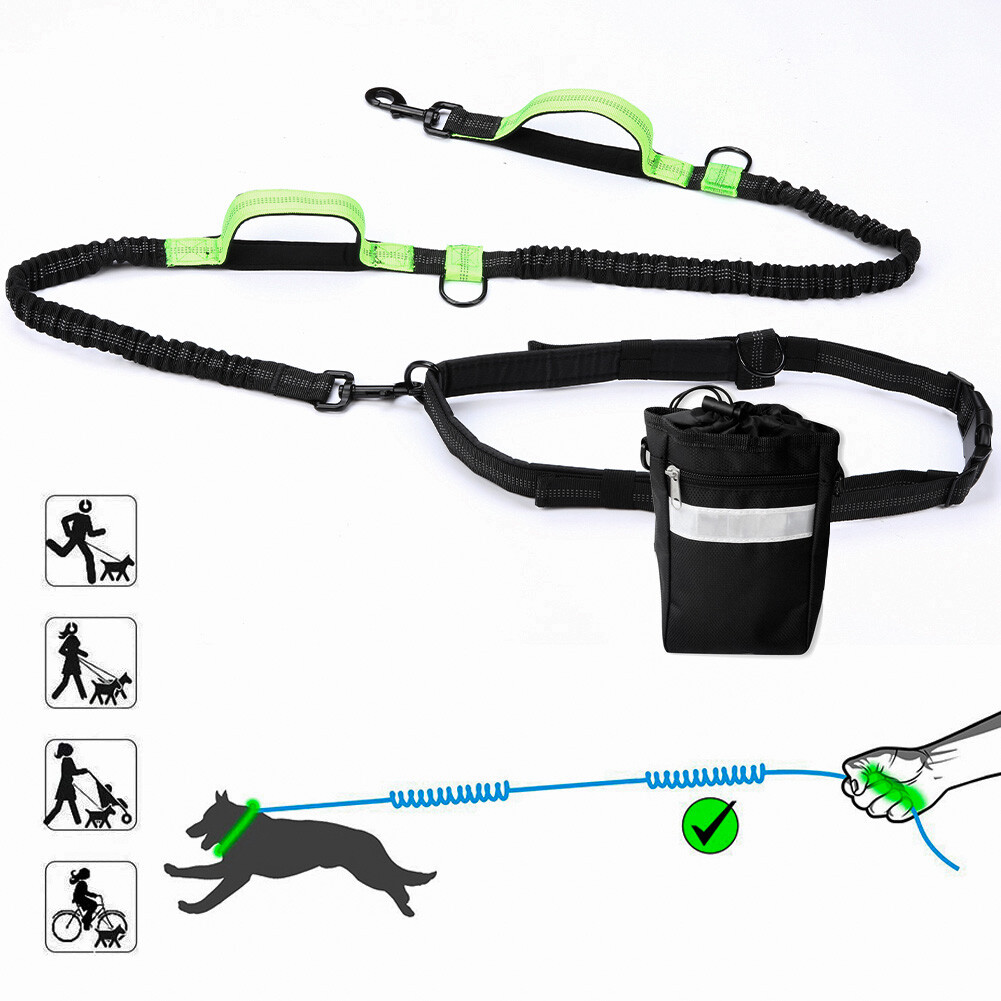 Smart 2-in-1 Dog Leash For Running, Hiking, or Walking, with Dual