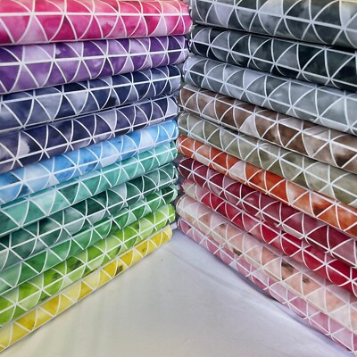100 % Baumwolle Popeline Stoff Handarbeit Baumwolle geometrische Dreiecke Wimpel Tonal