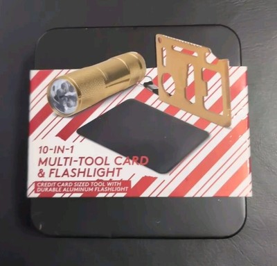 JCPenny Exclusive Multi Tool Card & Flashlight Multi-Tool  function Brand New! 