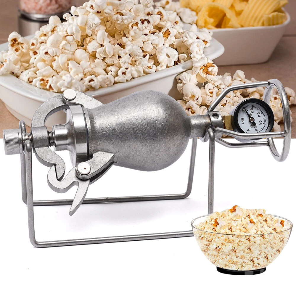 Home Use Chinese Hand Cannon Food Amplifier Mini Vintage Popcorn Maker  Machine