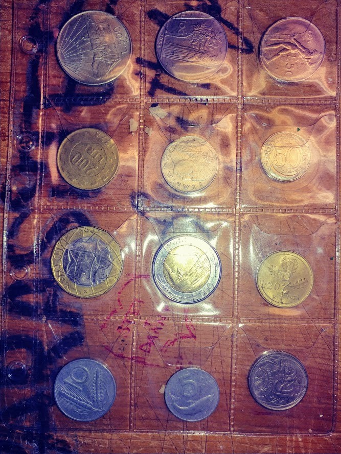 VINTAGE ITALIAN COIN COLLECTION 1940's - 1990's 12 TOTAL 1000 LIRE TO 5 ...