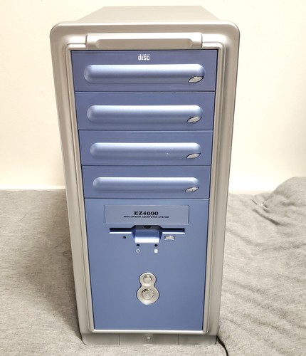NEW IN BOX VINTAGE ATX TOWER PC CASE: blue silver retro sleeper AGM-3000 EZ-4000 - Picture 3 of 18