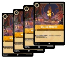 Disney Lorcana - Healing Decanter x 4 - Shimmering Skies NM - Free Card