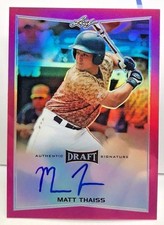 Matt Thaiss 2016 Leaf Metal Draft PINK Prismatic Base Autograph Auto #'d 1/15