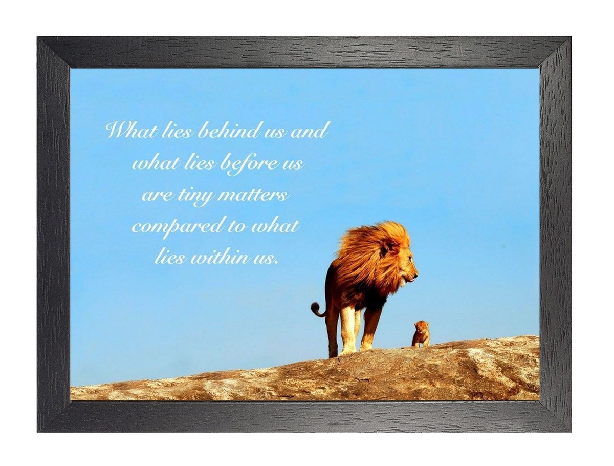 What Lies Behind Us - Lion Life Quote Strong Motivation Inspiration Poster  | eBay, image size:1200x910