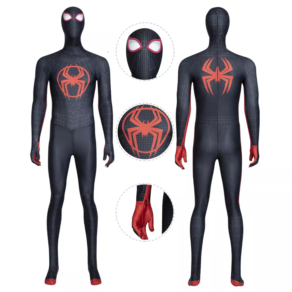 Déguisement Spiderman Halloween Noel Spider-Man Into The Spider-Verse Miles  Morales Adulte Cosplay Masque - Cdiscount Jeux - Jouets