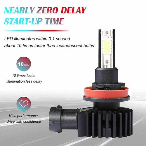 H11 H8 H9 Luces Para Auto Coche 300000LM 6500k LED Bombillas De Los Faros Luz - Picture 5 of 12