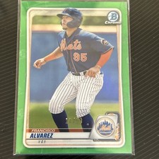 2020 Bowman Chrome Draft  Francisco Alvarez  GREEN REFRACTOR /99 NY Mets + BONUS