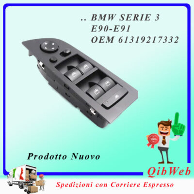 BMW E90 E91 Pulsantiera Interruttore Alzacristalli Alza vetri