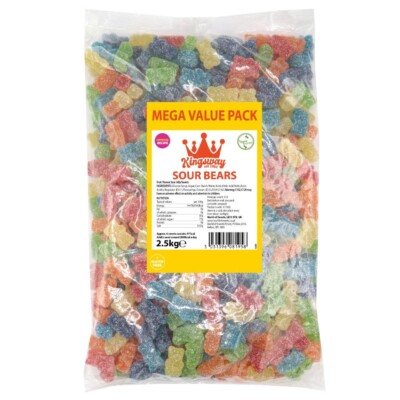 Fizzy Fruit Sauerbär Gummibonbons 2,5 kg Mini Gelee Obst Aromen Bären Kingsway