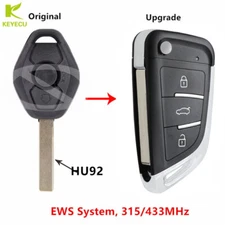 Modified Flip Remote Key fob EWS System for BMW 1/3/5/7 Series X3 X5 Z3 Z4 HU92