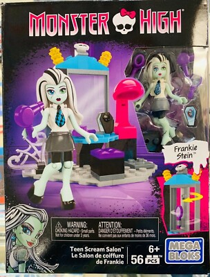 Monster High Mega Bloks Teen Scream Salon Frankie Stein 56 pcs Collectible