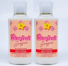 2 Bath Body Works STARFRUIT SANGRIA 24HR Moisture Body Lotion Cream 8 oz