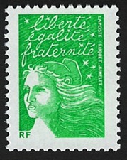 Y&T n° 3535A Marianne de Luquet RF 2002 tb de feuille TVP vert NEUF **