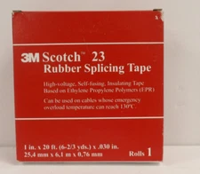 3M  SCOTCH 23-1X30FT, RUBBER SPLICING TAPE, HIGH VOLTAGE-SELF FUSING,NEW