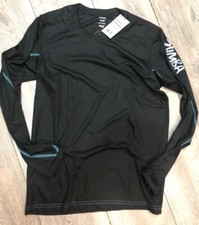 mens black long sleeve T shirt top Zumba gym fitness Dance training Size  Small