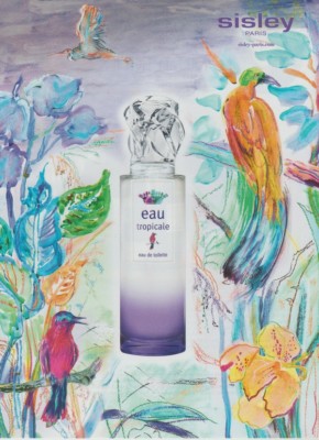 Paper advertising - advertising paper - Eau Tropicale de Sisley
